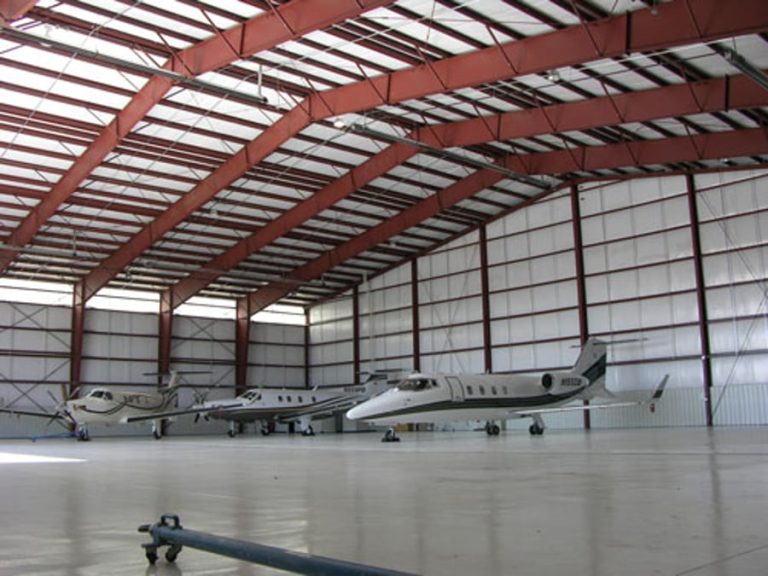 plane in hangar